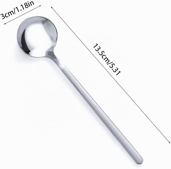 10 stk. små skeer i rustfrit stål, teskeer, dessertskeer, krydderiskeer, skeer i rustfrit stål, til te