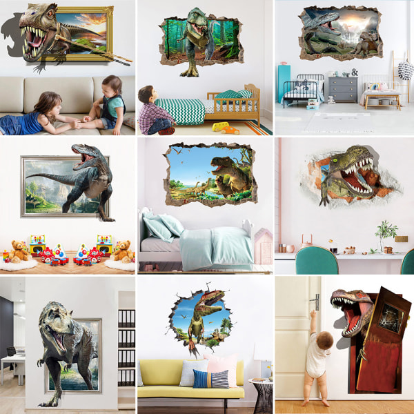 (stil 1, 50*70cm) 1st 3D väggdekaler självhäftande väggdekaler