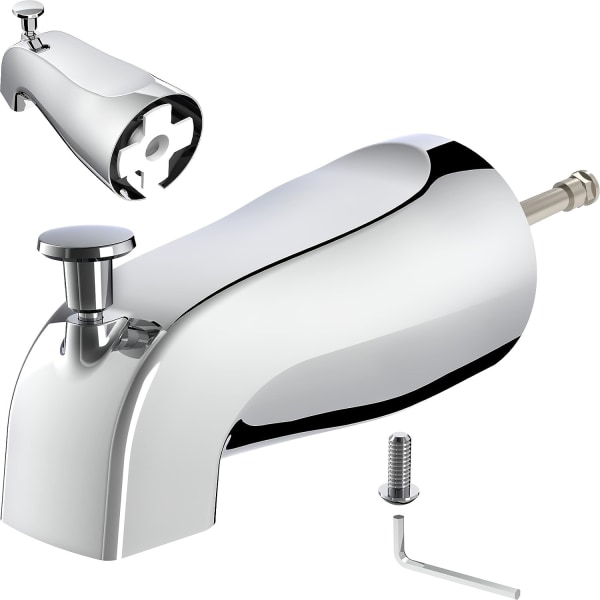 Bath-shower spout with automatic diverter