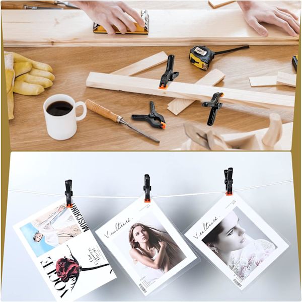 16-pack klämmor för fotobakgrund, 9 cm gröna skärmklämmor