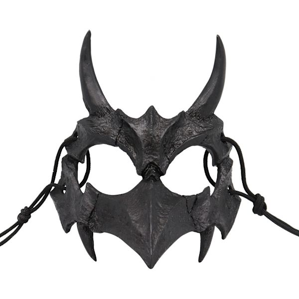 Japansk Halloween Maske Halv Ansigt Harpiks Hvid Kranie Maske Horror Tiger Cosplay Maske Halloween Dekoration