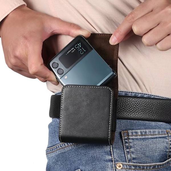 Bältesväska Telefonfodral Holster för Samsung Z Flip 4 (2022) / Z Flip 3 - Svart