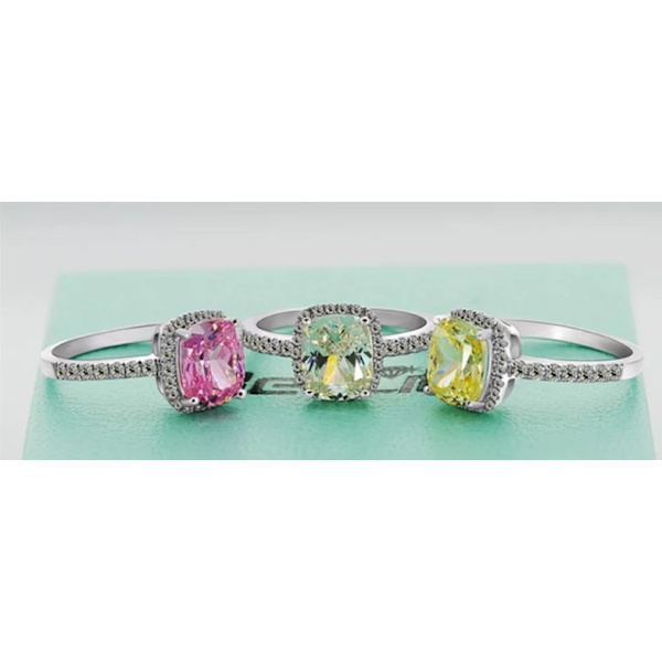 2 ringer knokkelstabling ringer innlagt firkantet super flash edelstenring klassisk kvinners edelstenring