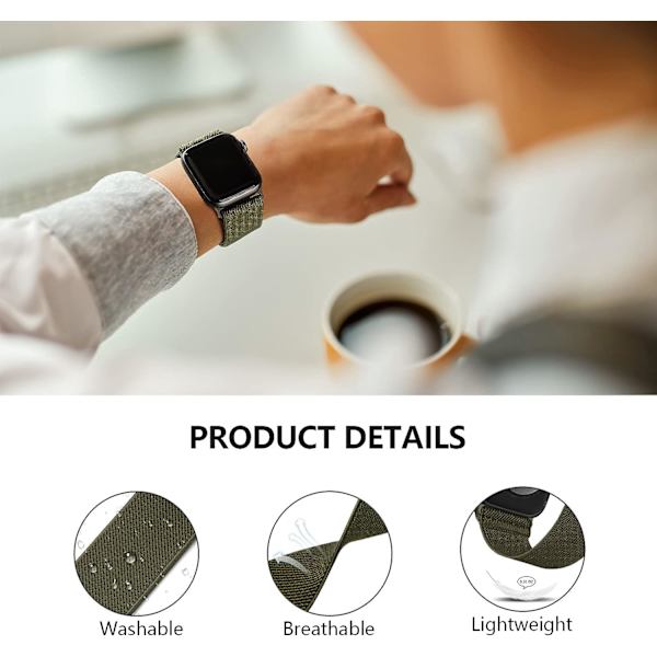4-pack Stretch Nylon Elastiska Band Kompatibla med Apple Watch