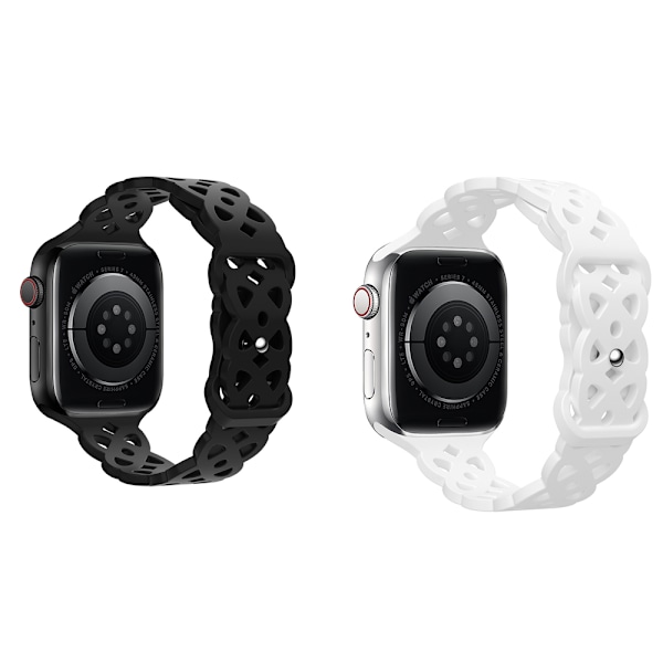 2 kpl pitsi nahkahihnat yhteensopiva Apple Watch 42/44