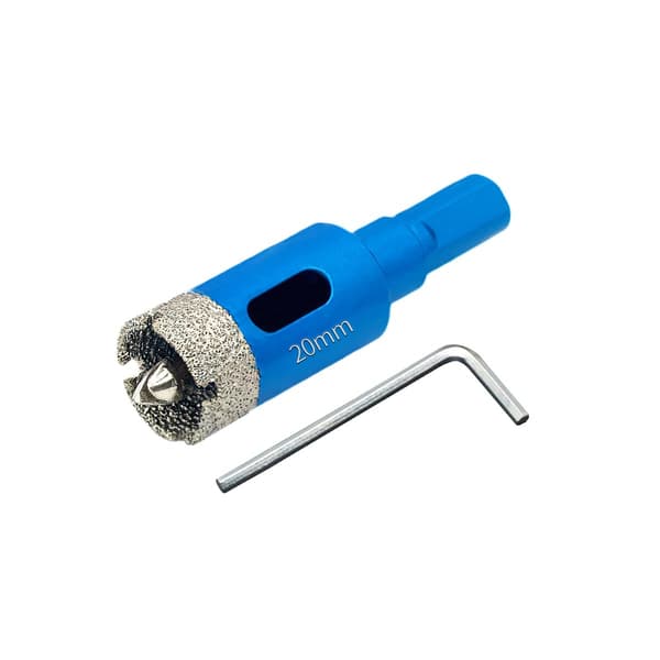 20 mm diamant hulsav med centreringsguide borebit, professionel loddet diamant borebit til fliser, porcelæn