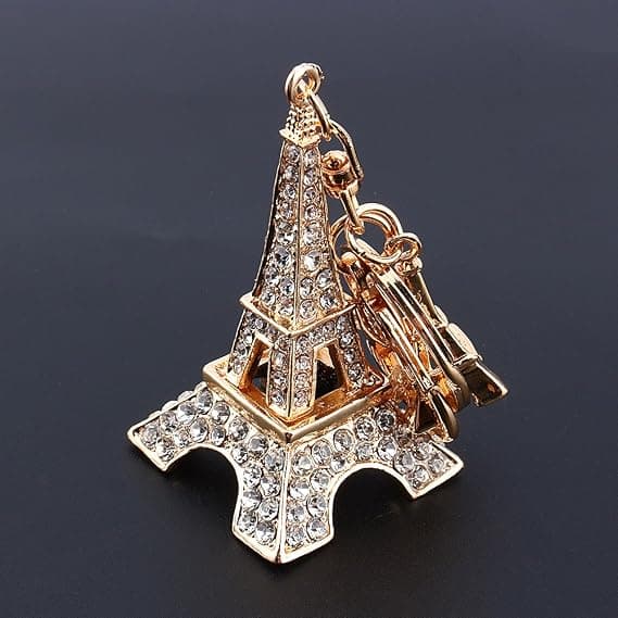 Rhinestone Eiffeltornet Nyckelring, Bling Crystal Eiffeltornet Nyckelc