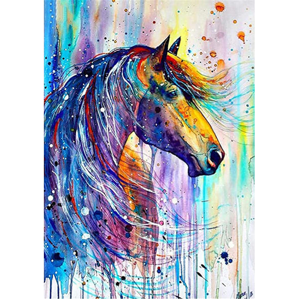 5D timanttimaalaussetti 30x40cm DIY värikäs hevostimanttitaide