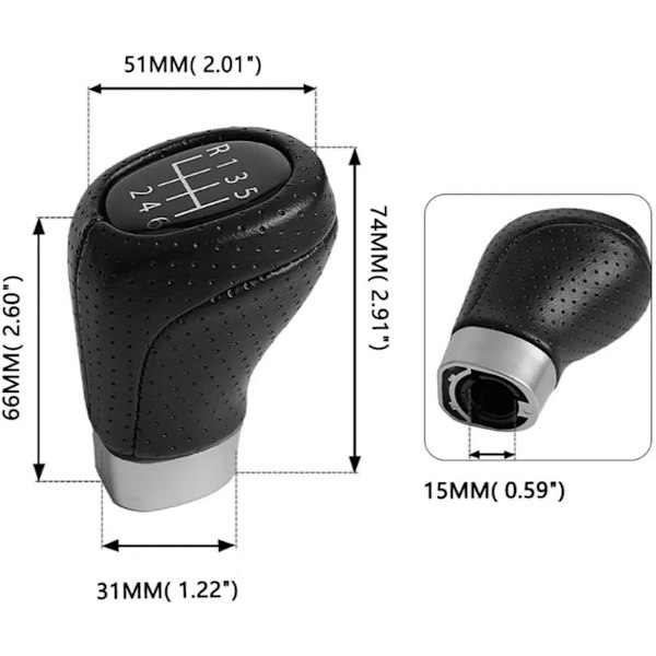Gear Shift Head Pour 1 3 5 6 serie E30 E36 E39 E46 E60 E87 E90 gearstang knop gearstang bil hoved Håndbold til gearstang v