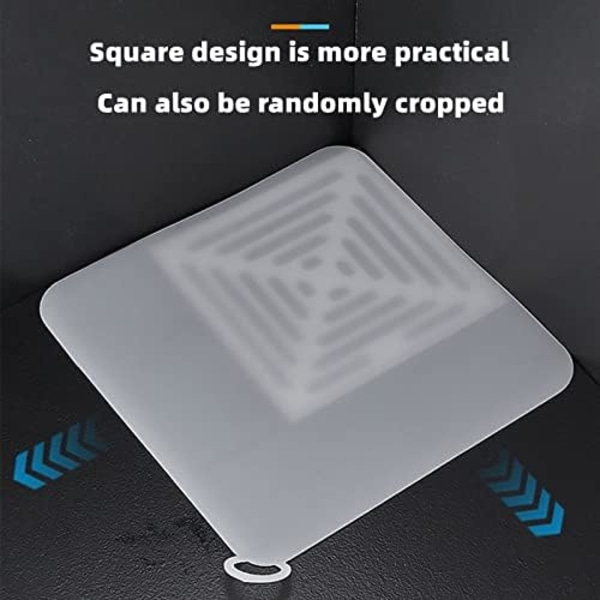 (12×12×0.5cm) Silikoninen hajunpoistaja viemäritulppa, viemärin hajunpoistaja kansi 2 kpl, vedenpitävä tiiviste keittiöön, kylpyhuoneeseen ja pesulaan