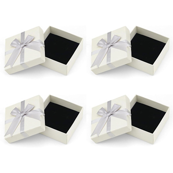 4 st smyckeskrin 7,5 x 7,5 x 3 cm presentask smyckeskrin ring bo
