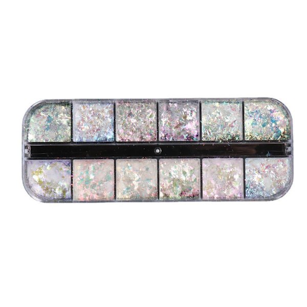 Holografisk Opal Nagelkonst Glitterflingor Puder Aurora Iriserande Pigment Iskristall Sjöjungfru Pailletter Glittrande Sekvenser