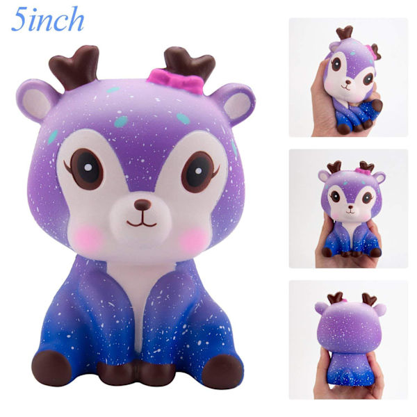 1 Pack Galaxy Kawaii Galaxy Deer Slow Rising Jumbo Squishy Sque