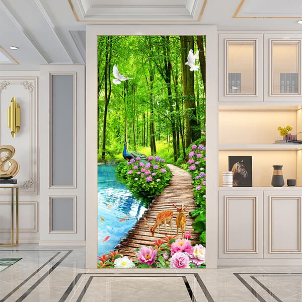 (38,5*200cm*2stk) 3D-effekt plakat dørklistremerke 39