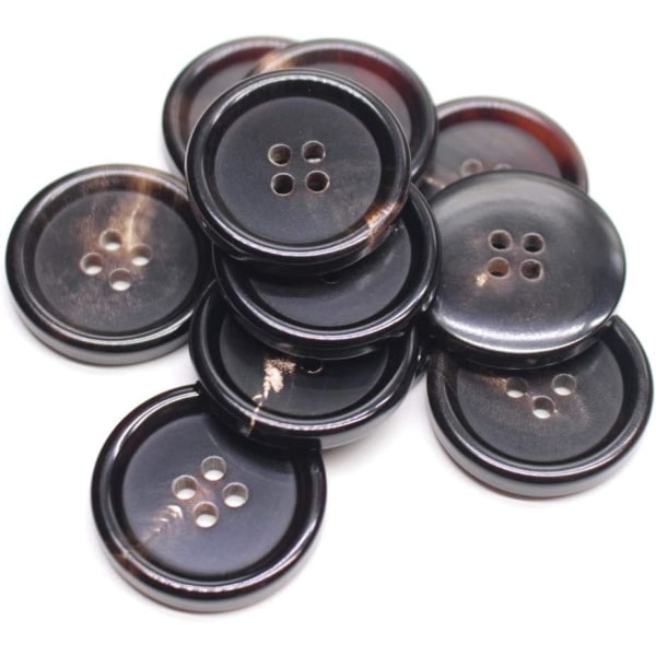 10 kappaletta 25 mm ruskeita sarvinappeja bleisereihin Buffalo Horn Butto