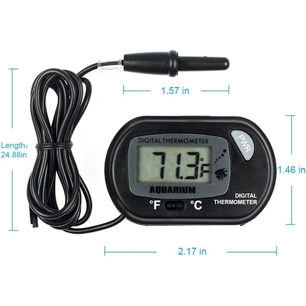 LCD digitalt akvarie termometer fisketank vand terrarium t