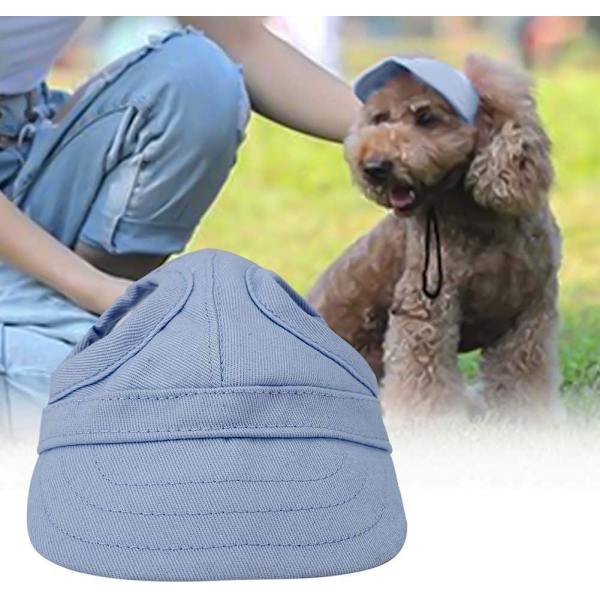 (L-Blå) Hund Sports Hat Kat Kæledyr Baseball Cap Udendørs Solbonnet Fas