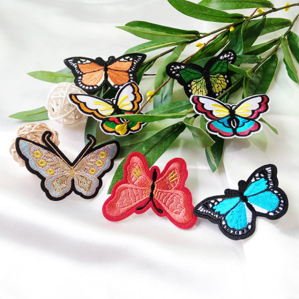 37kpl Butterfly Rauta Brodeeratut Patches Ompele Applique Rep