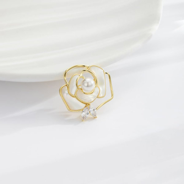 Blomsterbrosche til Kvinder Rhinestone Blomsterbrosche Pins Blomsterbroscher Smykker Gave til Mor Kone