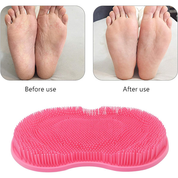 Duschslippa för fötter, Shiatsu-dyna med halkfri sugkopp