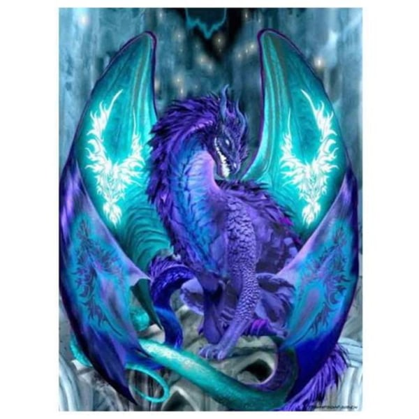 Dragon bleu 5D komplet diamant peinture broderie point de croix