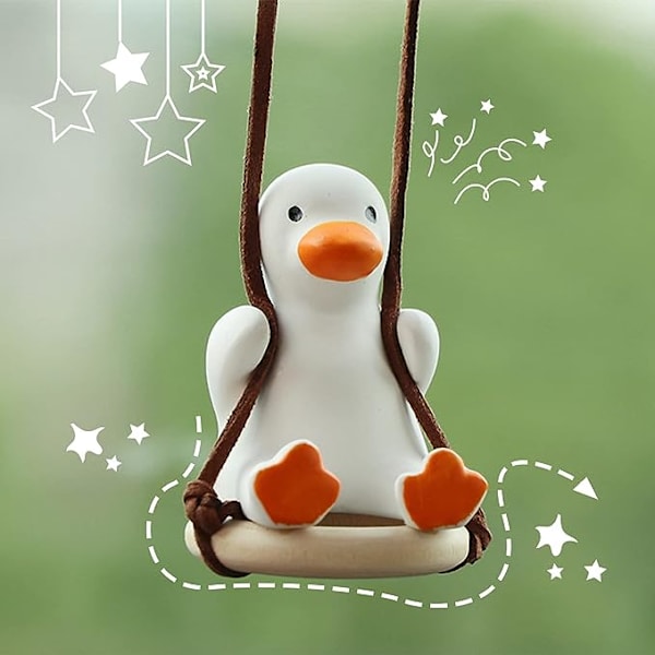 Mignon Balançoire Canard Pendentif，Swinging Duck Ornements de V