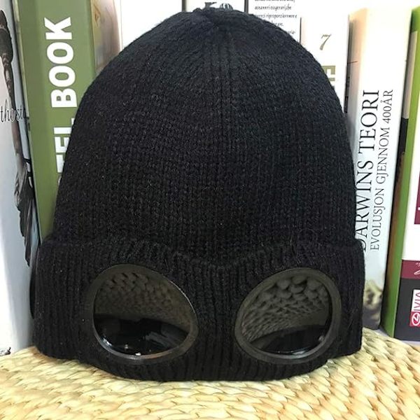 Unisex strikket hue Vinterhue Fleeceforet varme sportshuer med