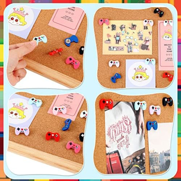 24 st Game Controller Dekorativa Pushpins Videospel Korkbräda Stift Söta Push Pins Färgglada Tum Stift Dekorativa