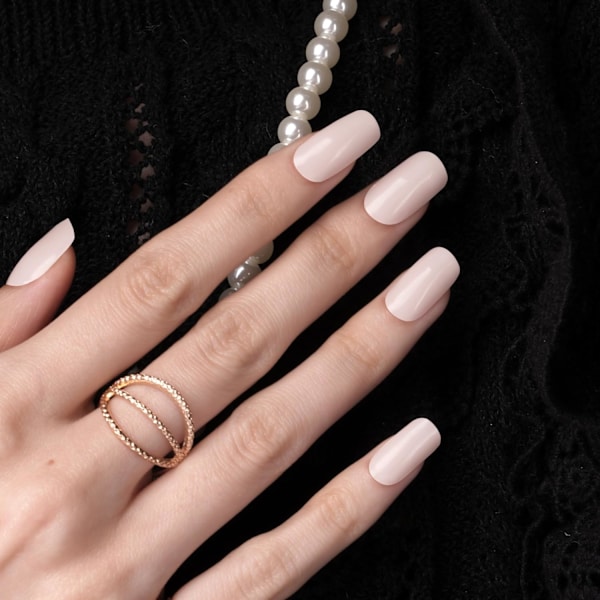 20 klistermærker Semi Cured Gel Neglelak Strimler Gel Negleklistermærker Solid Colour, Salon-kvalitet Gel Chic Nude