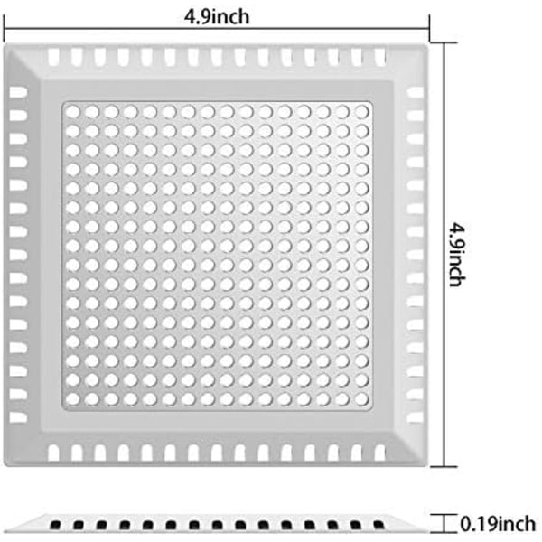 Hiustenkerääjä/Viemärisuodatin/Suihkuluukun kansi kylpyhuoneen lattiaviemärille, ruostumaton teräs ja silikonia (patentoitu tuote)