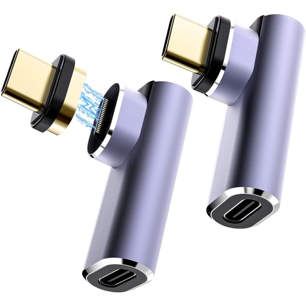 2 stk. 140W USB C-adapter, magnetisk til USB 4.0-adapter hurtigopladning