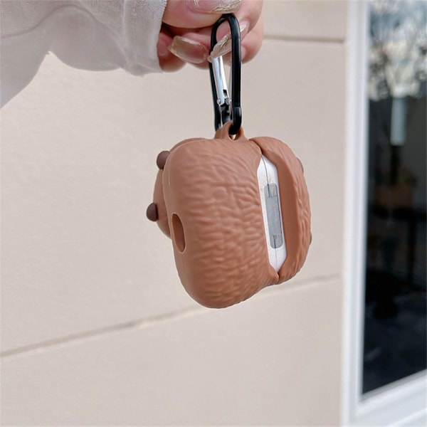 Sött Kawaii-fodral för AirPods 4, Fodral Kompatibelt med AirPod 4:e Generationen 2024, Roligt Capybara Stöttåligt Skyddande Hörlursfodral för Air pods
