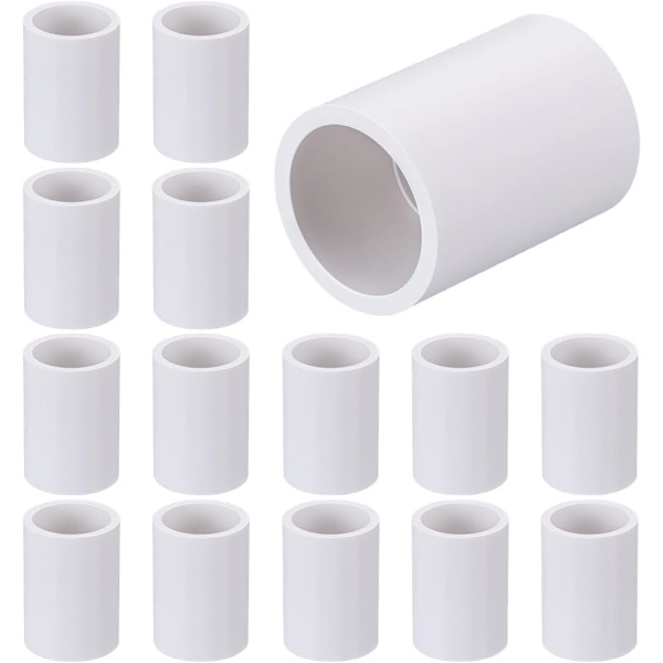 30 stykker 1/2 tomme PVC-muffefittings, koblingsadapterfitting, rørforbinder, push-in forbindelse