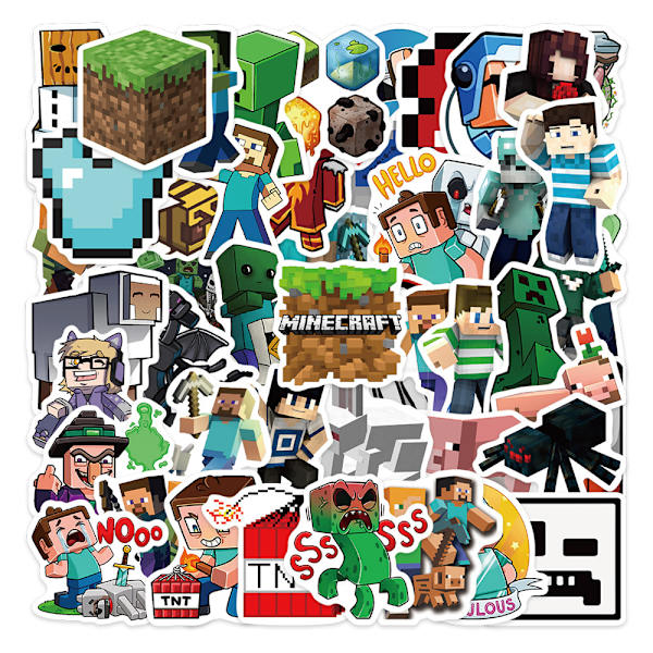 50 stk Minecraf-t klistremerker Vanntette vinylklistremerker for bærbar PC,