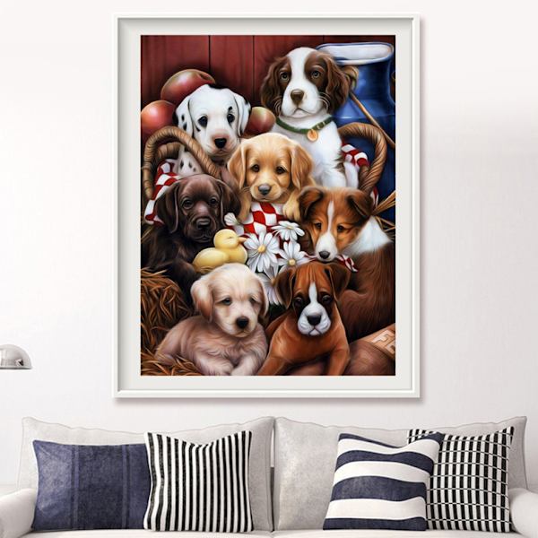 30x40cm Kit#C 5D DIY Timanttimaalaus, Koirat Timanttimaalaus,