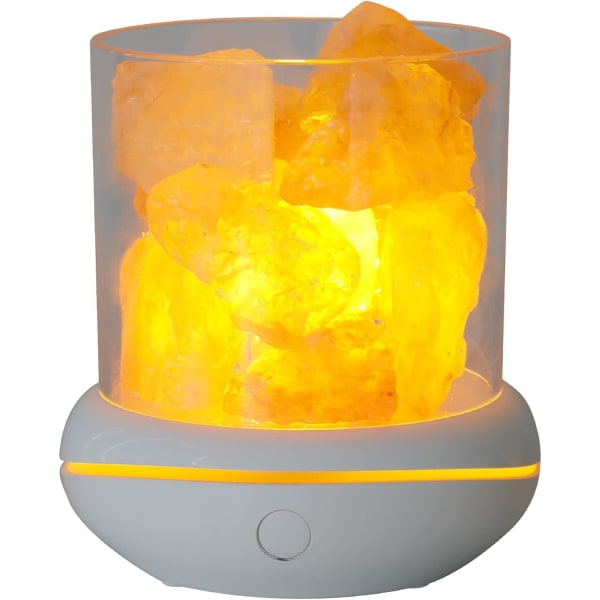 Aromadiffuusori Crystal Salt Stone Night Light Mist Kostutin USB