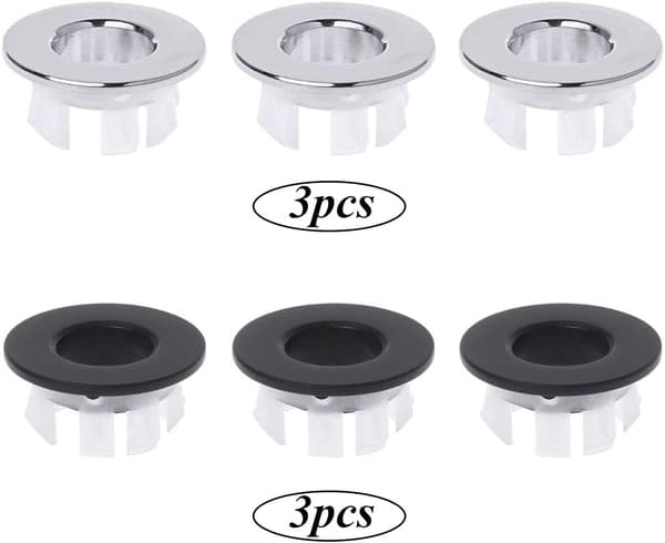 Pieces Vask Overløpsplugg Vask Overløpsring Vask Overløpsring Vask Overløpsplugg Vask Hull Overløpsdeksel Rund Hull Vask Trim