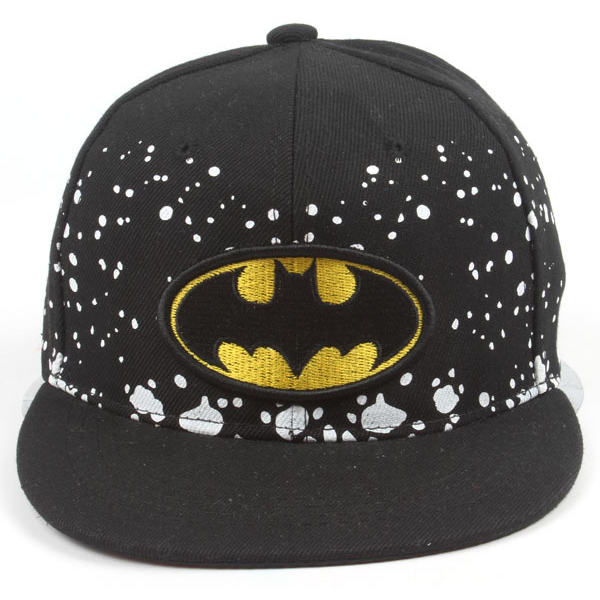 Svart barnfladdermus Superman broderad basebollkeps Hip Hop Stre