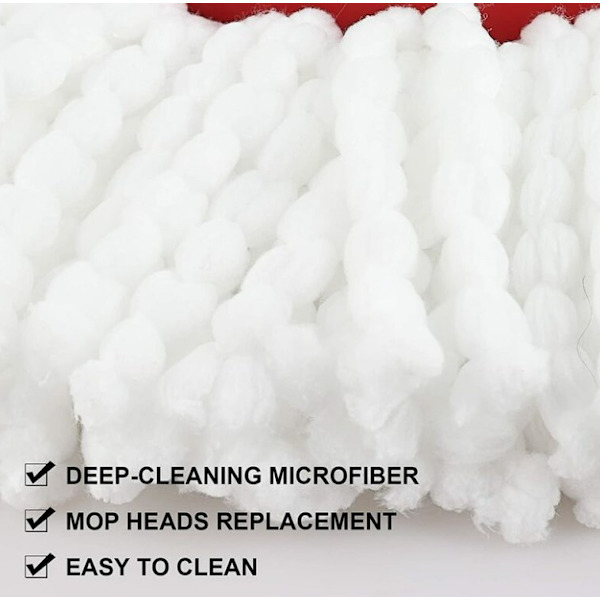 6 kpl Vaihtomoppi Vileda O-Cedar Turbo 2 in 1 EasyWring & Clean Yhteensopiva Moppipää