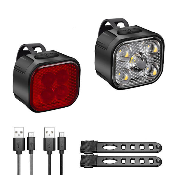 Ulkoilun LED-polkupyörän valo, ladattava superkirkas varoitus takavalo
