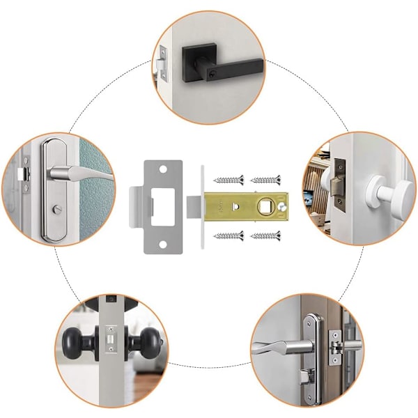 5 stk aluminium jernlegering rørformet lås 45mm innfelt lås anti-R