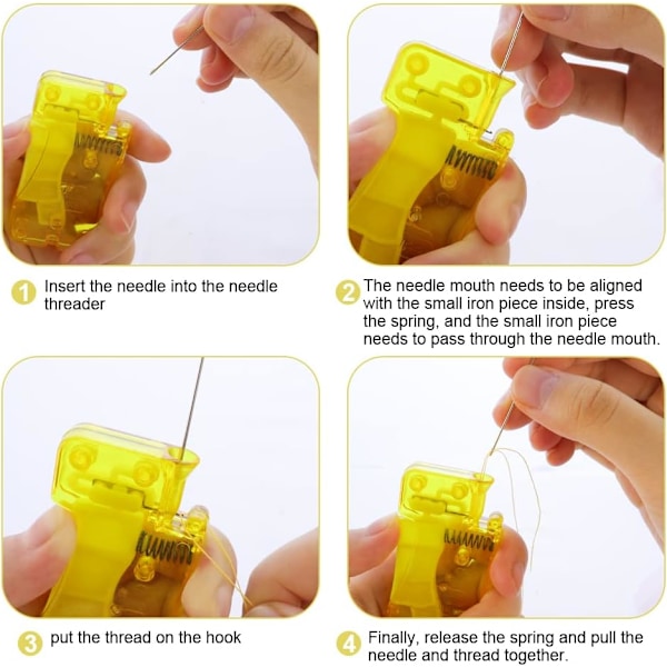 3.5x7.2cm 5 stk. Automatisk Nålitreder Enkel Nålitreder Verktøy Selvtråd Guide Plast Sy Tilbehør Synål Enhet for Håndsøm