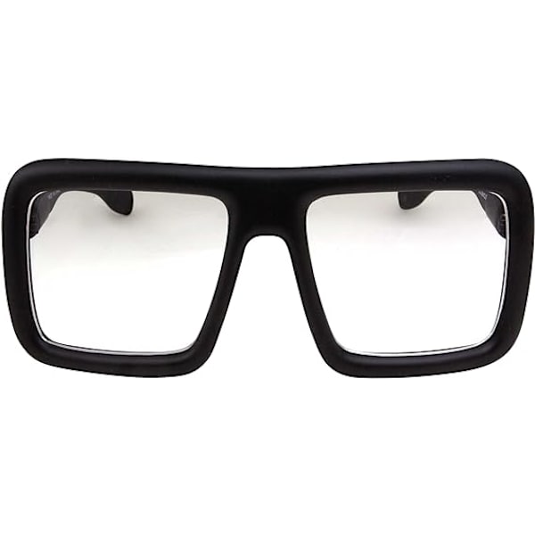 2 tykke firkantede ramme klare linser briller super store briller mote og kostyme