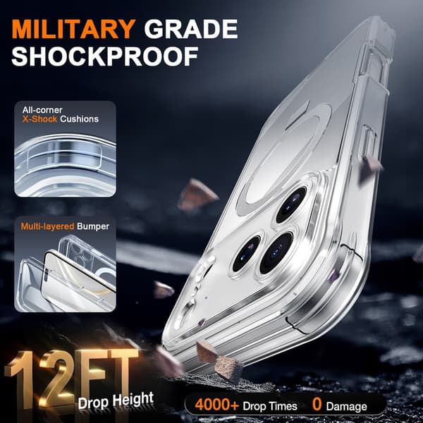 Telefondeksel til iPhone 17 Pro Max Magnetisk støtteben Ringholder Støtsikkert Robust Rose Red