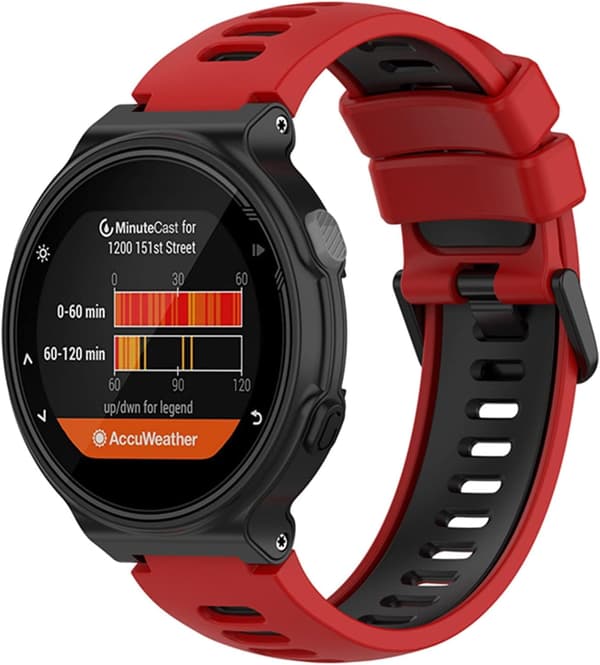 Udskiftningsrem til Garmin Approach S20/Approach S5/S6 Rød Sort Red Black