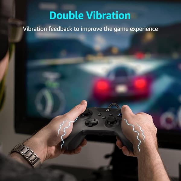 Kabelbaseret controller til Xbox One Series X/S, joystick kompatibel med Windows PC Camouflage Red