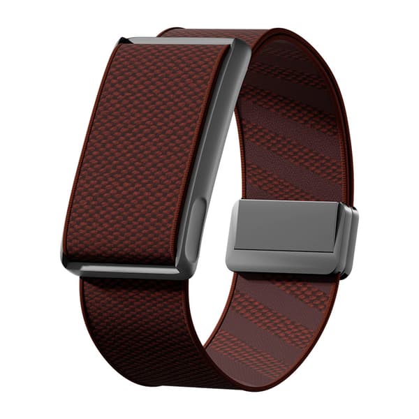 Urrem til Amazfit Helio Strap / Amazfit Helio Strap Pro, justerbar elastisk magnetisk nylonrem Rust Red