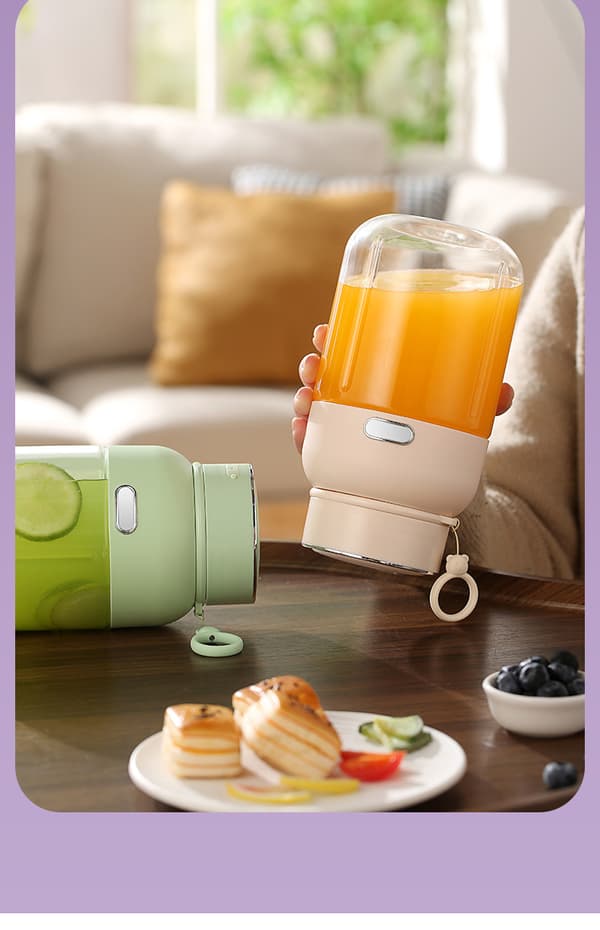 Juicerkopp Bærbar USB Oppladbar 800ML (Off-white)