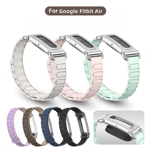 Urrem til Google Fitbit Air, magnetisk silikone armbånd Brown