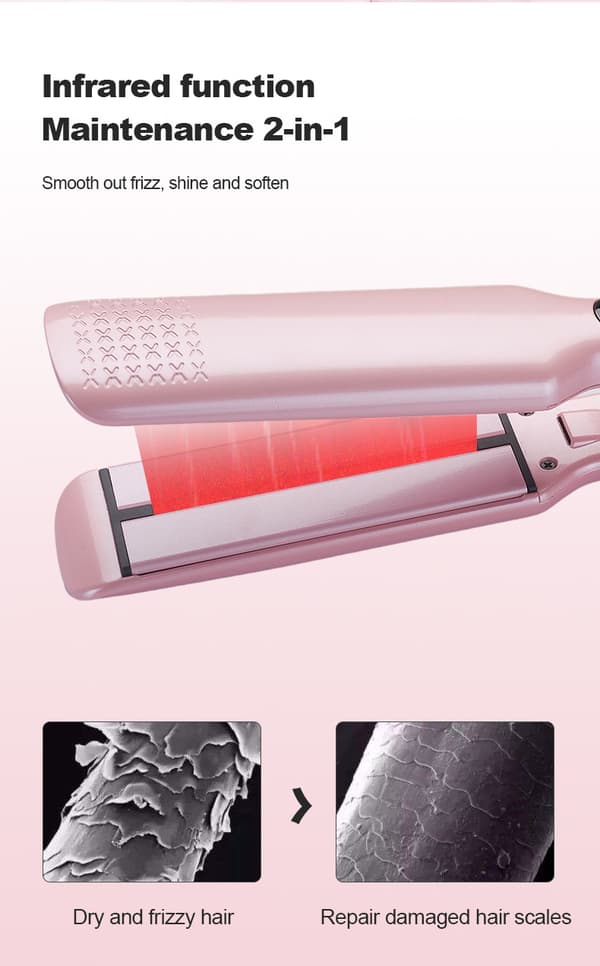 Infrarød keramisk multifunktionel glattejern Pink